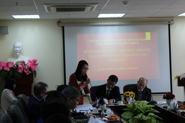 Hội nghị tổng kết công tác năm 2022 và bàn phương hướng công tác năm 2023 của Viện Nghiên cứu Đông Bắc Á